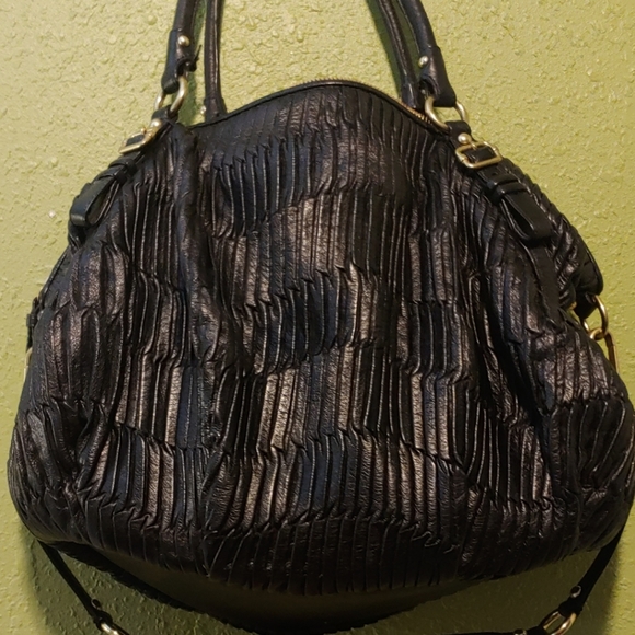 Coach Madison Sophia Black Gathered Italian Leathe - Picture 2 of 7